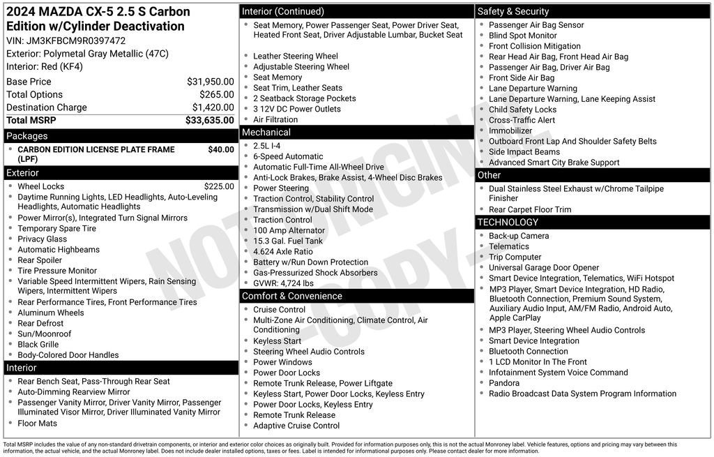 mazda cx-5 2024 JM3KFBCM9R0397472 image mazda cx-5 2024 JM3KFBCM9R0397472 image