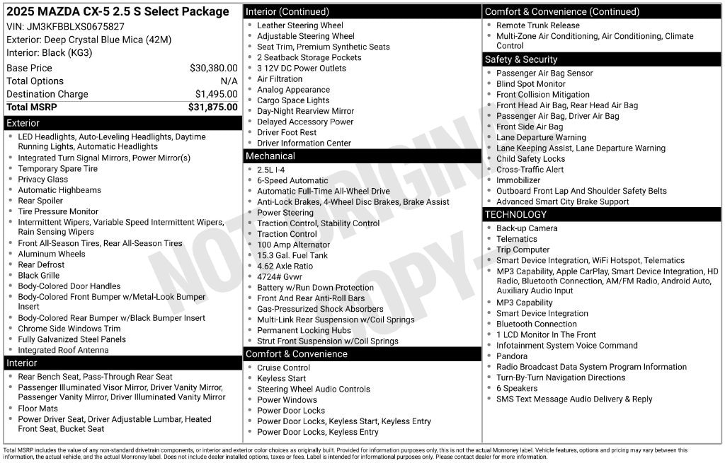 mazda cx-5 2025 JM3KFBBLXS0675827 image mazda cx-5 2025 JM3KFBBLXS0675827 image