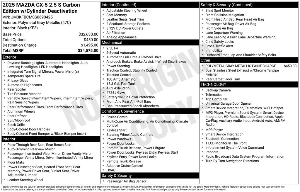 mazda cx-5 2025 JM3KFBCM0S0690425 image mazda cx-5 2025 JM3KFBCM0S0690425 image