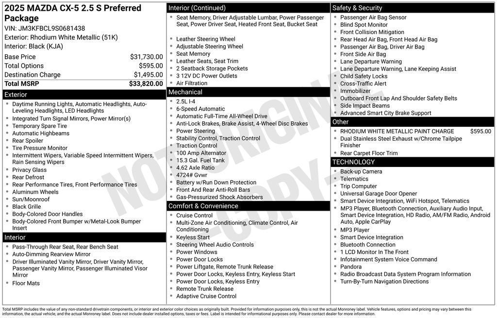 mazda cx-5 2025 JM3KFBCL9S0681438 image mazda cx-5 2025 JM3KFBCL9S0681438 image