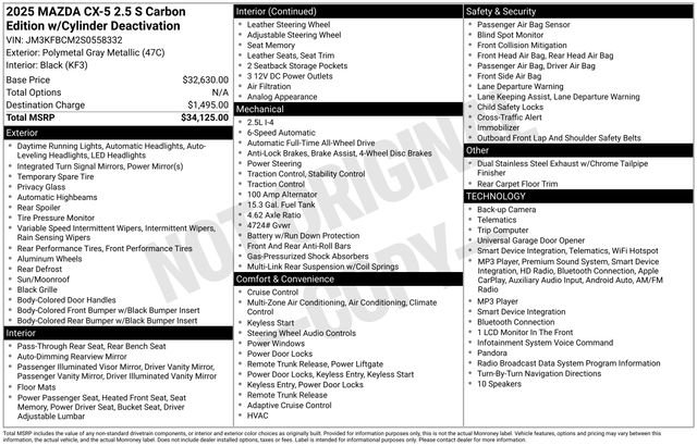 mazda cx-5 2025 JM3KFBCM2S0558332 image mazda cx-5 2025 JM3KFBCM2S0558332 image