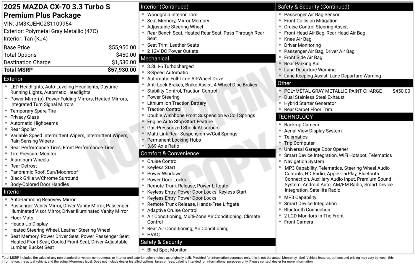 mazda cx-70 2025 JM3KJEHC2S1109954 image mazda cx-70 2025 JM3KJEHC2S1109954 image