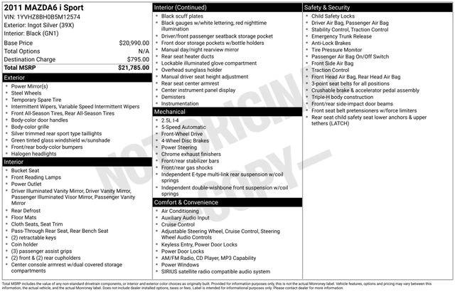 mazda mazda6 2011 1YVHZ8BH0B5M12574 image mazda mazda6 2011 1YVHZ8BH0B5M12574 image