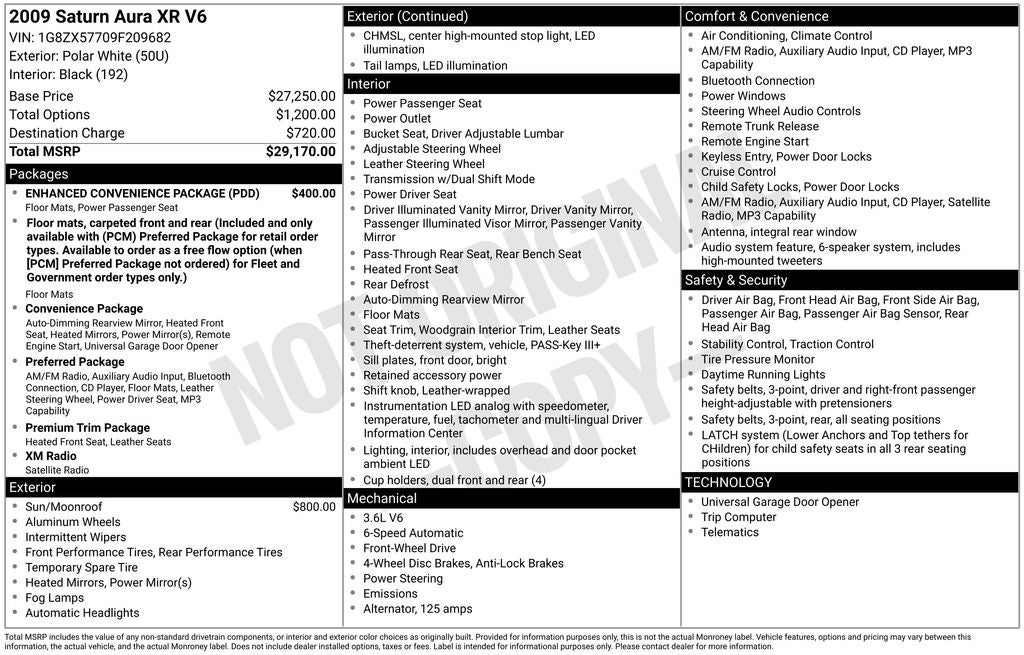 saturn aura 2009 1G8ZX57709F209682 image saturn aura 2009 1G8ZX57709F209682 image