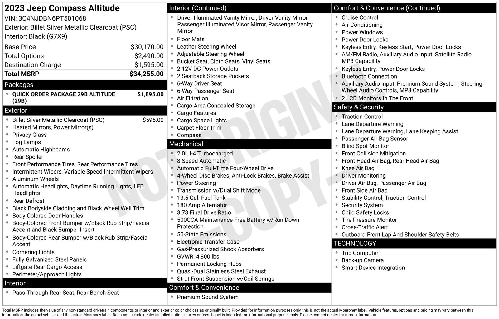 jeep compass 2023 3C4NJDBN6PT501068 image jeep compass 2023 3C4NJDBN6PT501068 image
