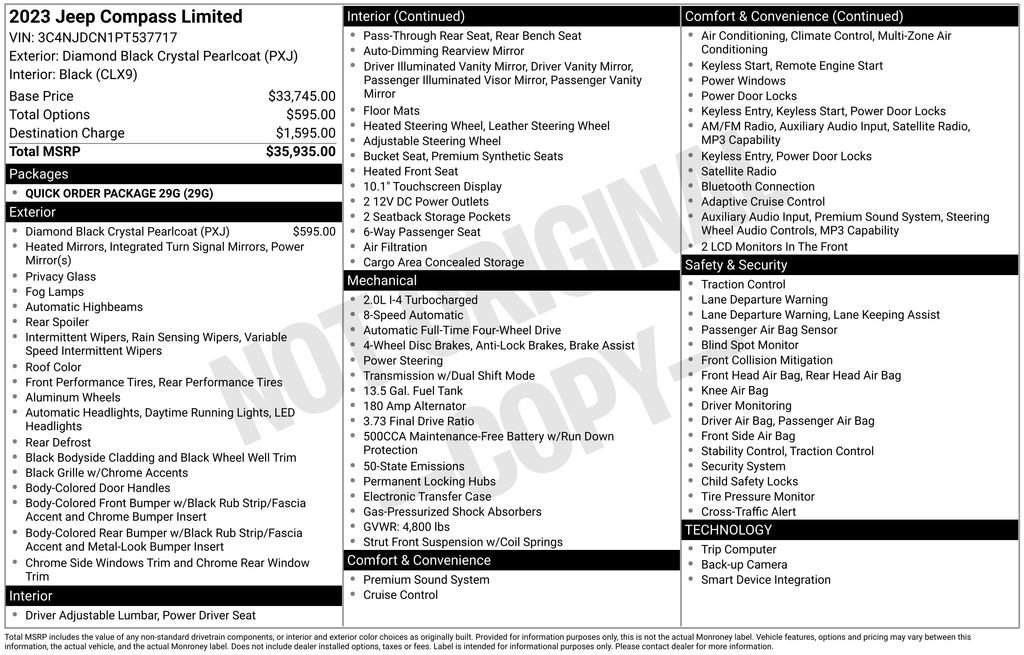 jeep compass 2023 3C4NJDCN1PT537717 image jeep compass 2023 3C4NJDCN1PT537717 image