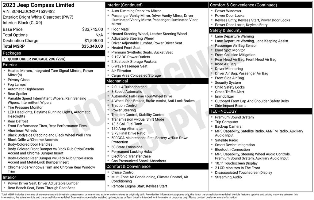 jeep compass 2023 3C4NJDCNXPT539482 image jeep compass 2023 3C4NJDCNXPT539482 image