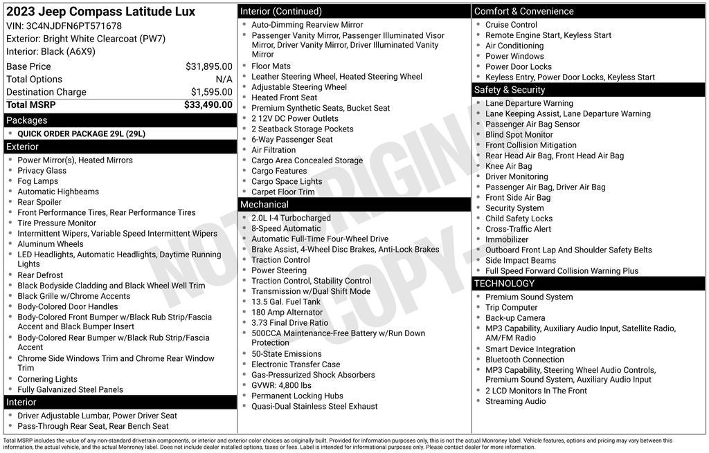 jeep compass 2023 3C4NJDFN6PT571678 image jeep compass 2023 3C4NJDFN6PT571678 image