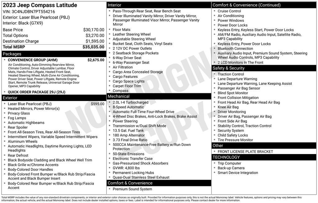 jeep compass 2023 3C4NJDBN7PT554216 image jeep compass 2023 3C4NJDBN7PT554216 image