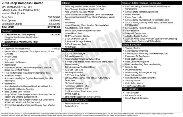 jeep compass 2023 3C4NJDCN6PT501554 image jeep compass 2023 3C4NJDCN6PT501554 image