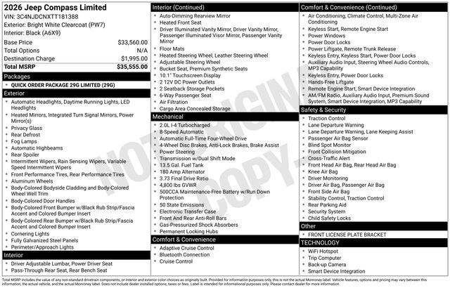 jeep compass 2026 3C4NJDCNXTT181388 image jeep compass 2026 3C4NJDCNXTT181388 image