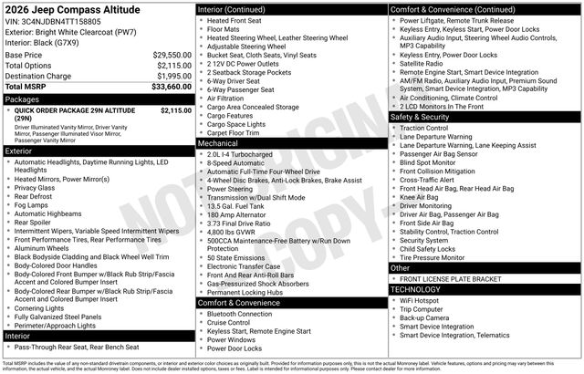 jeep compass 2026 3C4NJDBN4TT158805 image jeep compass 2026 3C4NJDBN4TT158805 image