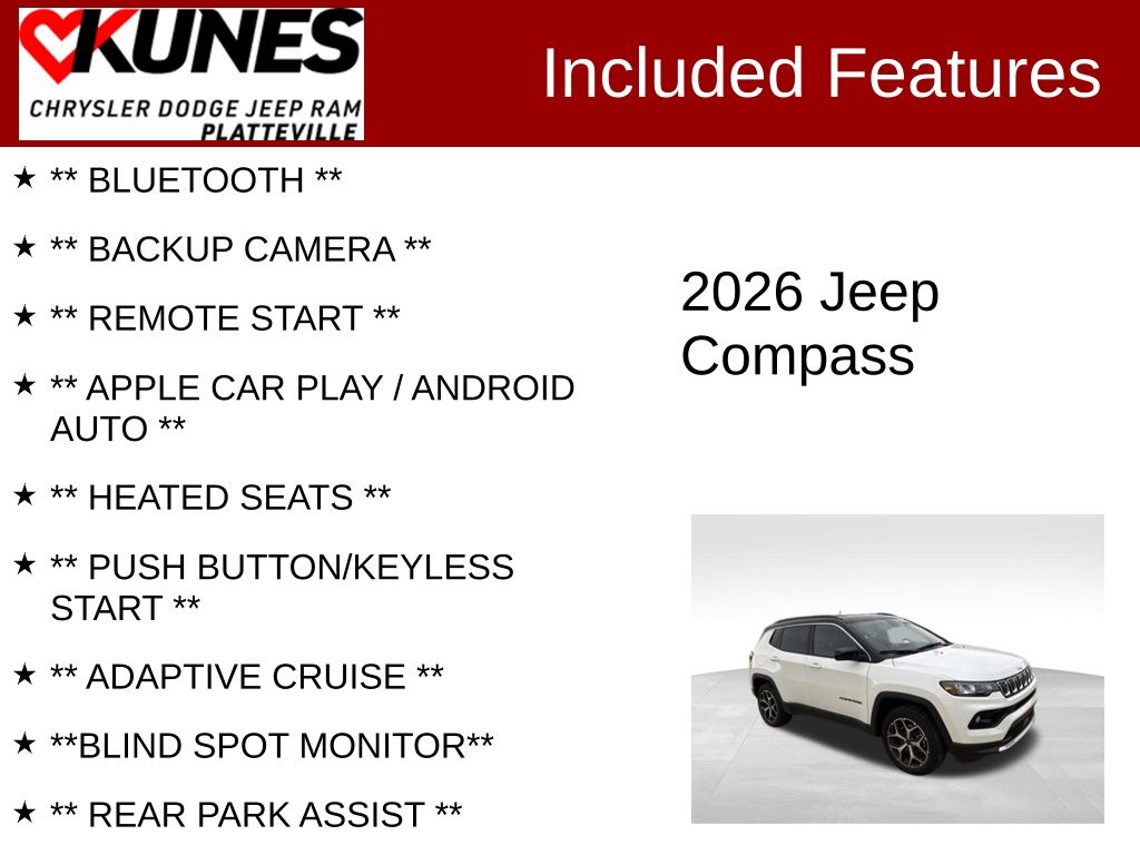 jeep compass 2026 3C4NJDCN4TT207046 image jeep compass 2026 3C4NJDCN4TT207046 image
