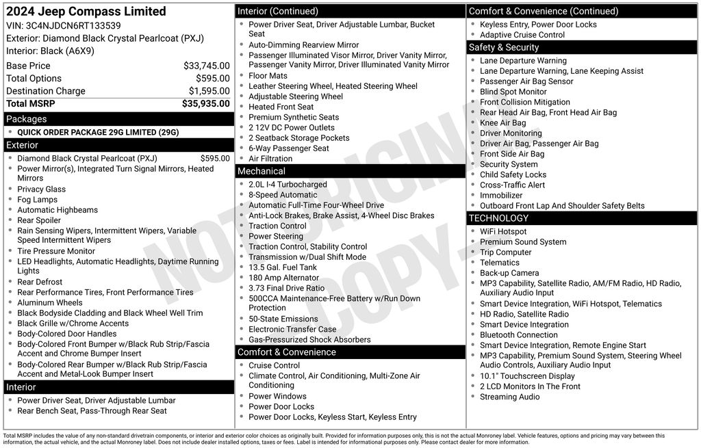jeep compass 2024 3C4NJDCN6RT133539 image jeep compass 2024 3C4NJDCN6RT133539 image