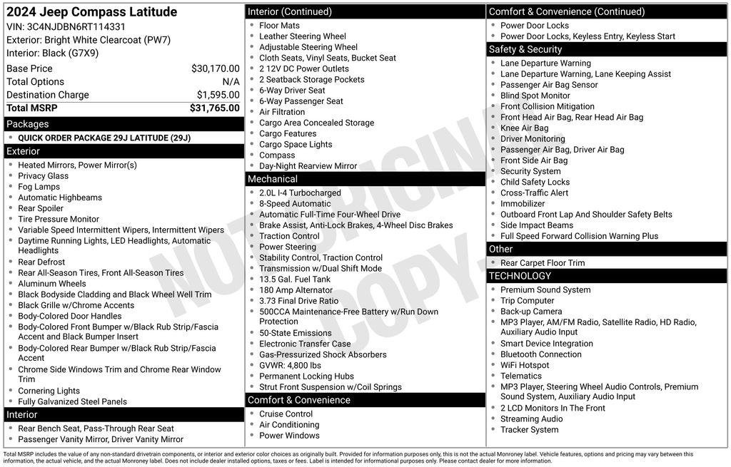 jeep compass 2024 3C4NJDBN6RT114331 image jeep compass 2024 3C4NJDBN6RT114331 image