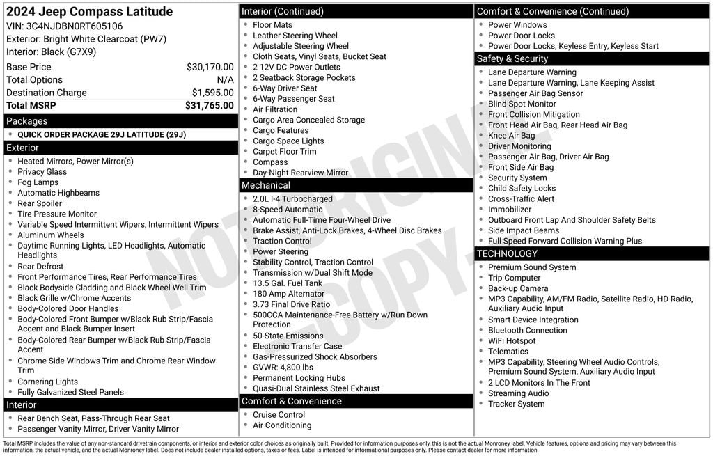 jeep compass 2024 3C4NJDBN0RT605106 image jeep compass 2024 3C4NJDBN0RT605106 image