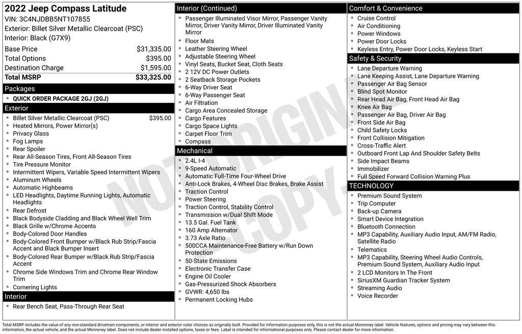 jeep compass 2022 3C4NJDBB5NT107855 image jeep compass 2022 3C4NJDBB5NT107855 image