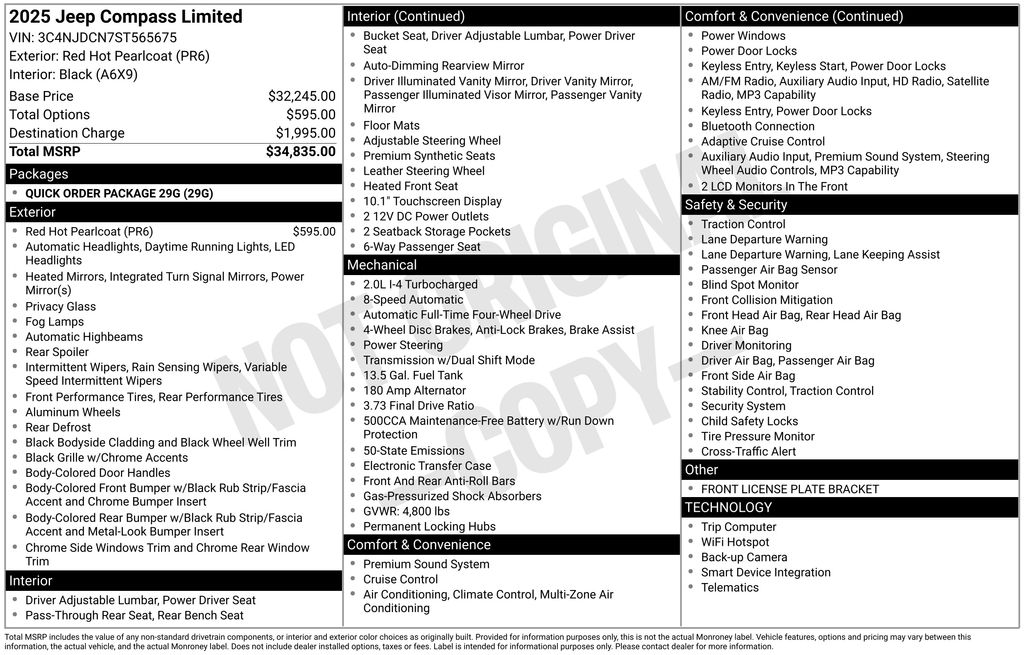 jeep compass 2025 3C4NJDCN7ST565675 image jeep compass 2025 3C4NJDCN7ST565675 image