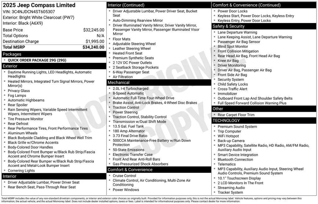 jeep compass 2025 3C4NJDCN4ST605307 image jeep compass 2025 3C4NJDCN4ST605307 image
