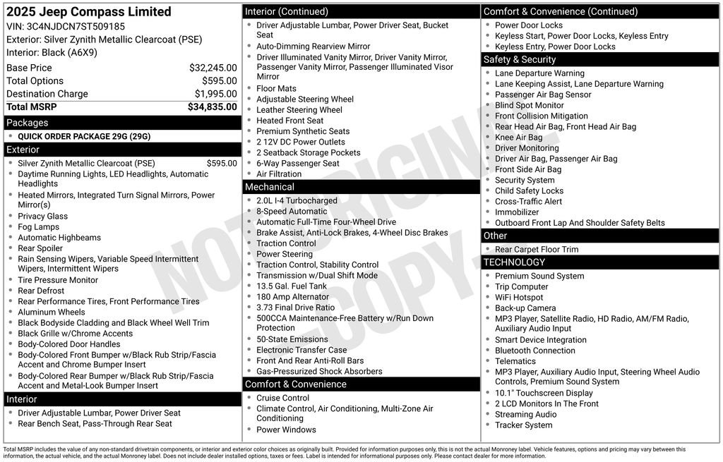 jeep compass 2025 3C4NJDCN7ST509185 image jeep compass 2025 3C4NJDCN7ST509185 image
