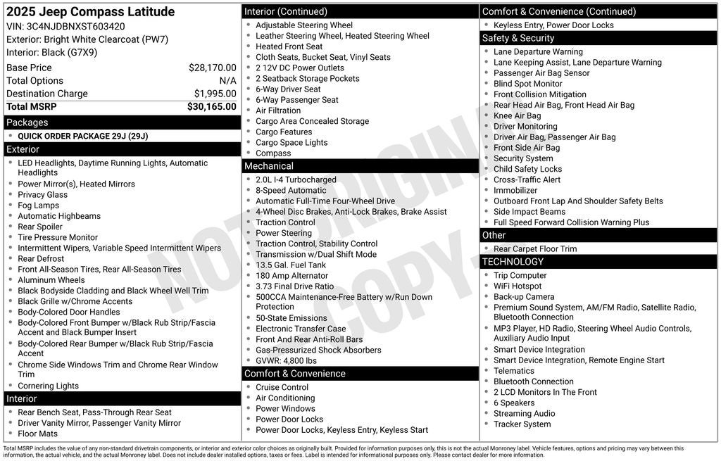 jeep compass 2025 3C4NJDBNXST603420 image jeep compass 2025 3C4NJDBNXST603420 image