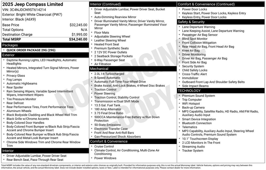 jeep compass 2025 3C4NJDCN9ST614214 image jeep compass 2025 3C4NJDCN9ST614214 image
