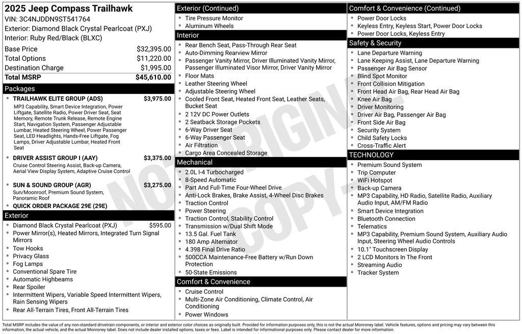 jeep compass 2025 3C4NJDDN9ST541764 image jeep compass 2025 3C4NJDDN9ST541764 image