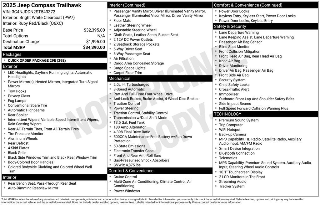 jeep compass 2025 3C4NJDDN2ST543372 image jeep compass 2025 3C4NJDDN2ST543372 image