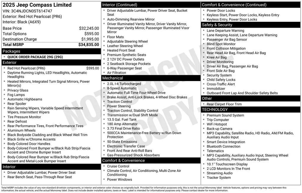 jeep compass 2025 3C4NJDCN0ST614747 image jeep compass 2025 3C4NJDCN0ST614747 image
