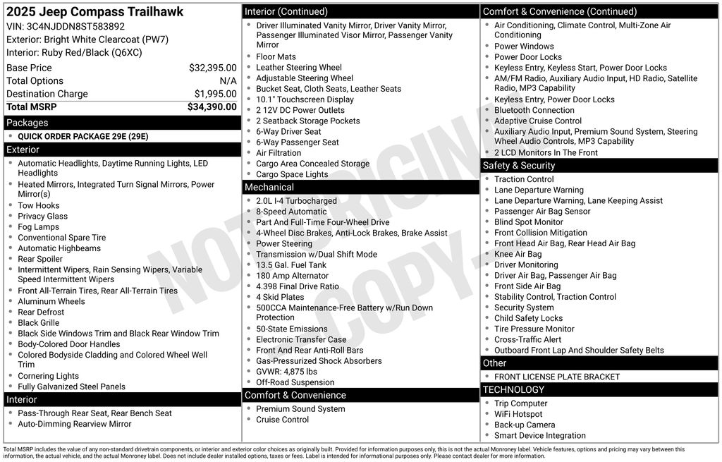 jeep compass 2025 3C4NJDDN8ST583892 image jeep compass 2025 3C4NJDDN8ST583892 image