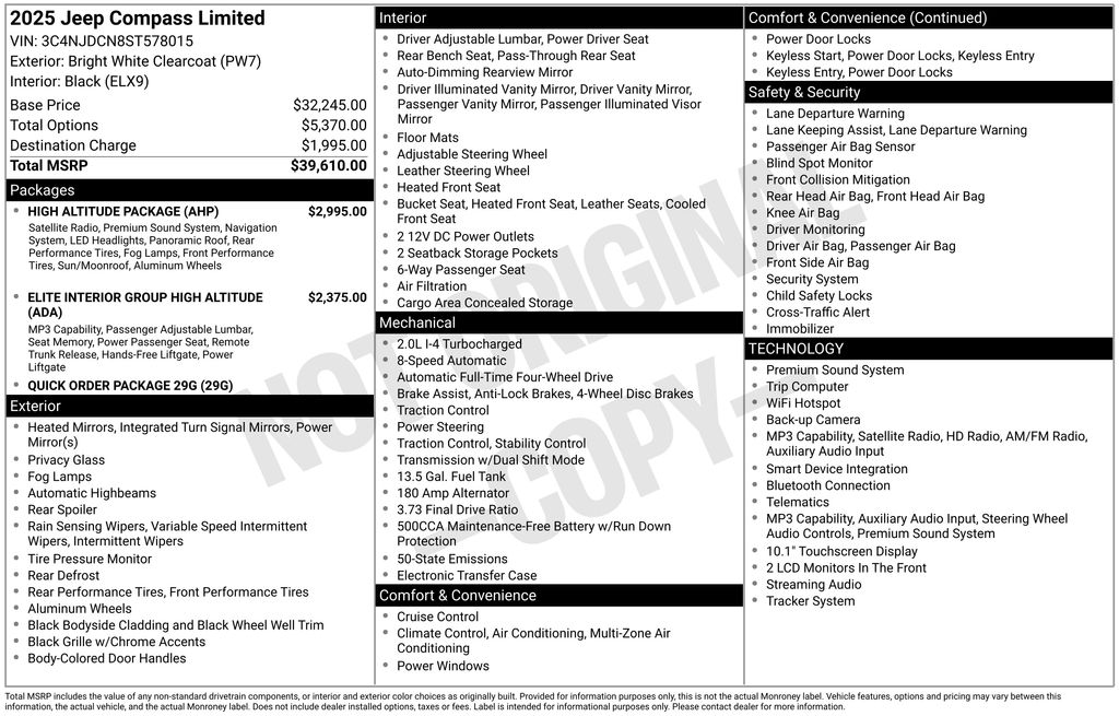 jeep compass 2025 3C4NJDCN8ST578015 image jeep compass 2025 3C4NJDCN8ST578015 image