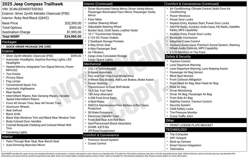 jeep compass 2025 3C4NJDDN0ST559263 image jeep compass 2025 3C4NJDDN0ST559263 image