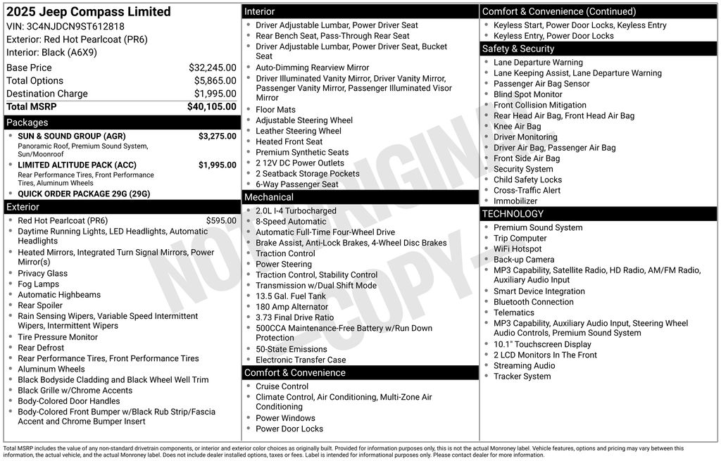 jeep compass 2025 3C4NJDCN9ST612818 image jeep compass 2025 3C4NJDCN9ST612818 image