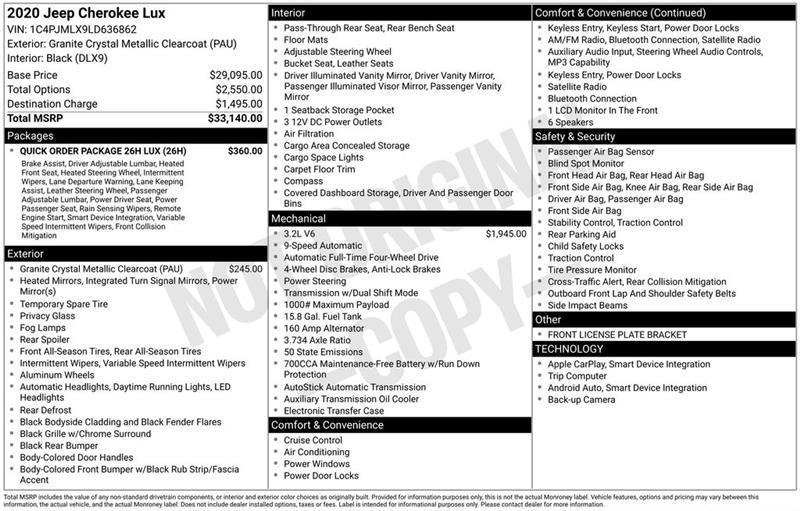 jeep cherokee 2020 1C4PJMLX9LD636862 image
