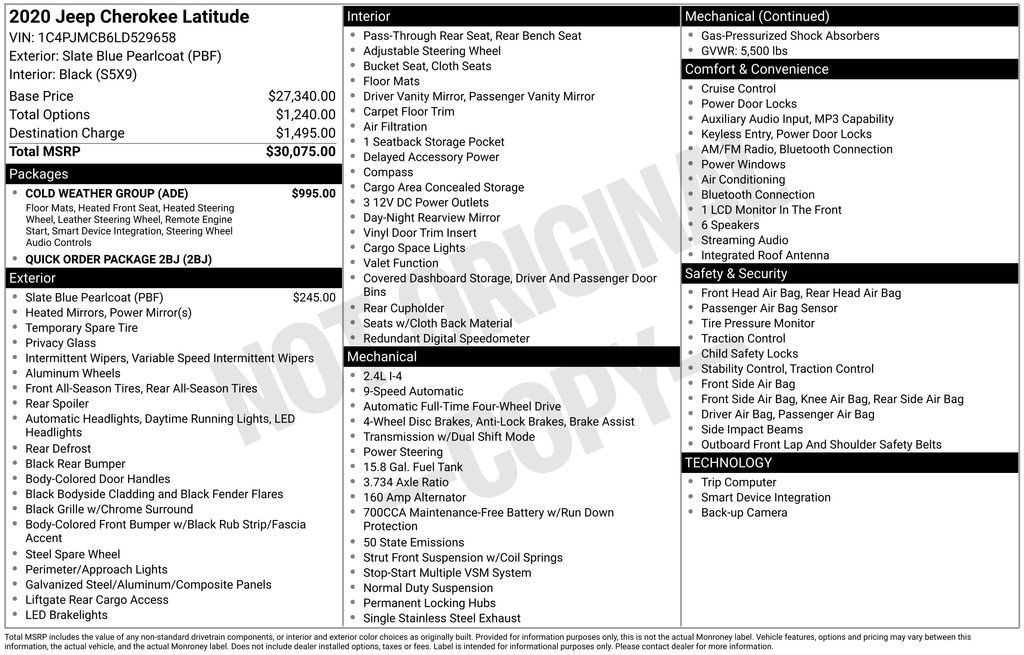 jeep cherokee 2020 1C4PJMCB6LD529658 image jeep cherokee 2020 1C4PJMCB6LD529658 image