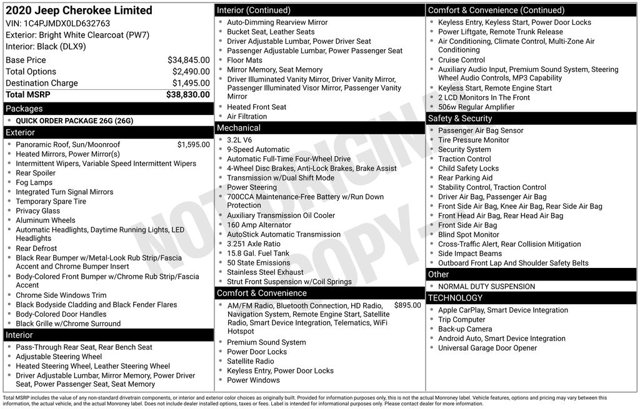 jeep cherokee 2020 1C4PJMDX0LD632763 image jeep cherokee 2020 1C4PJMDX0LD632763 image