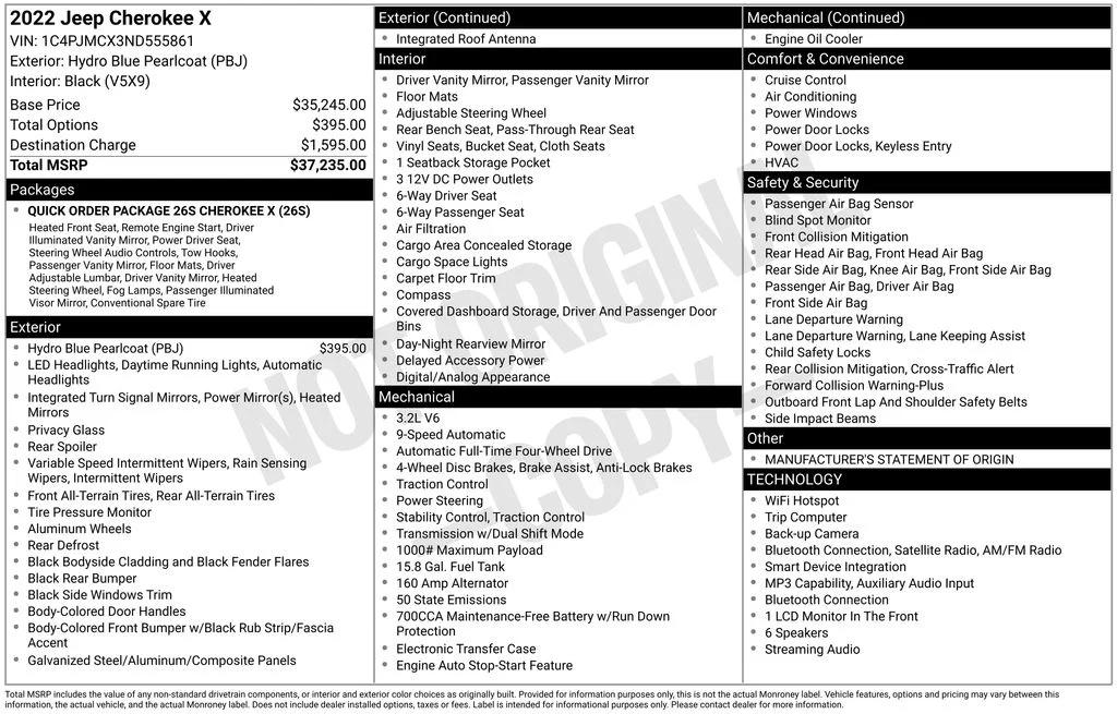 jeep cherokee 2022 1C4PJMCX3ND555861 image jeep cherokee 2022 1C4PJMCX3ND555861 image