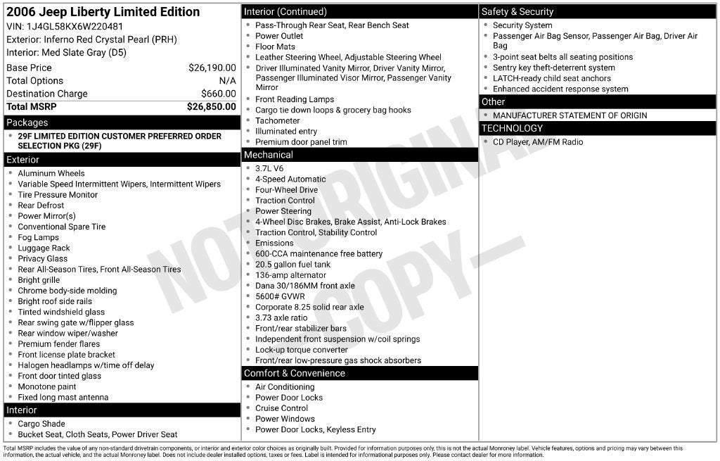 jeep liberty 2006 1J4GL58KX6W220481 image jeep liberty 2006 1J4GL58KX6W220481 image