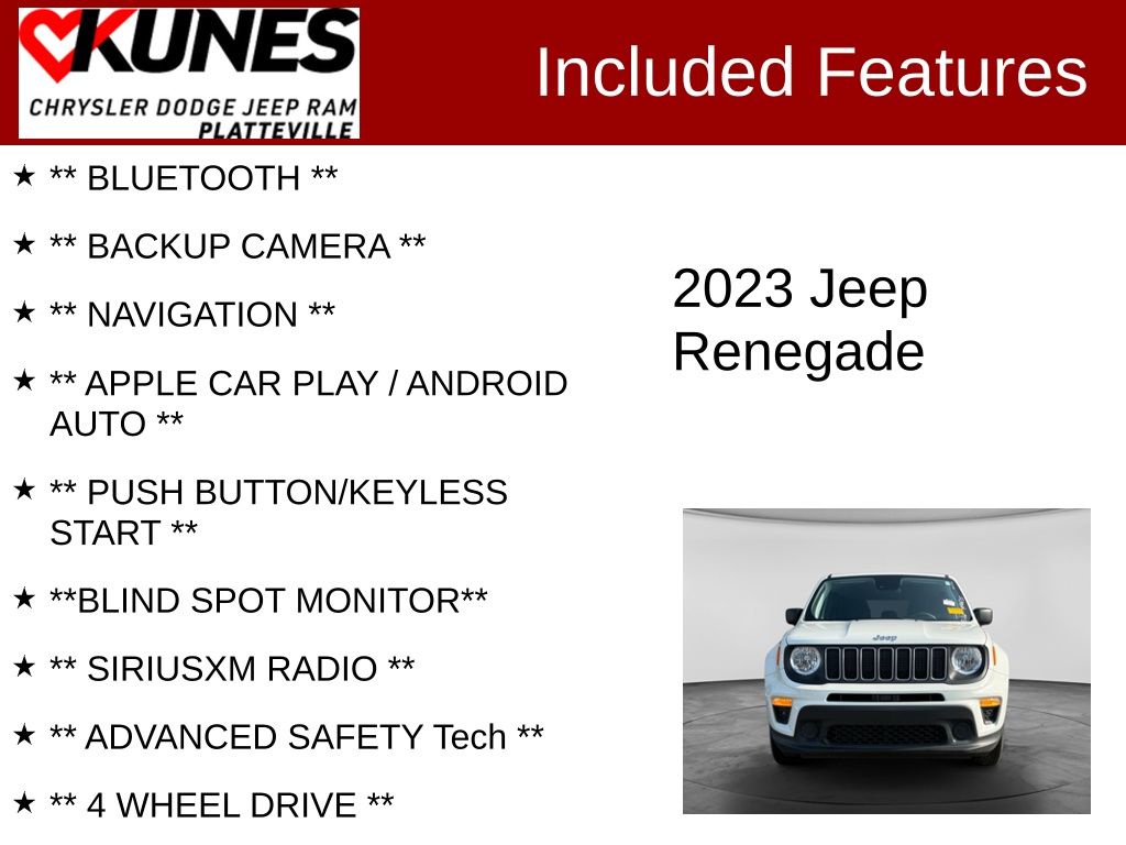 jeep renegade 2023 ZACNJDB12PPP64675 image jeep renegade 2023 ZACNJDB12PPP64675 image