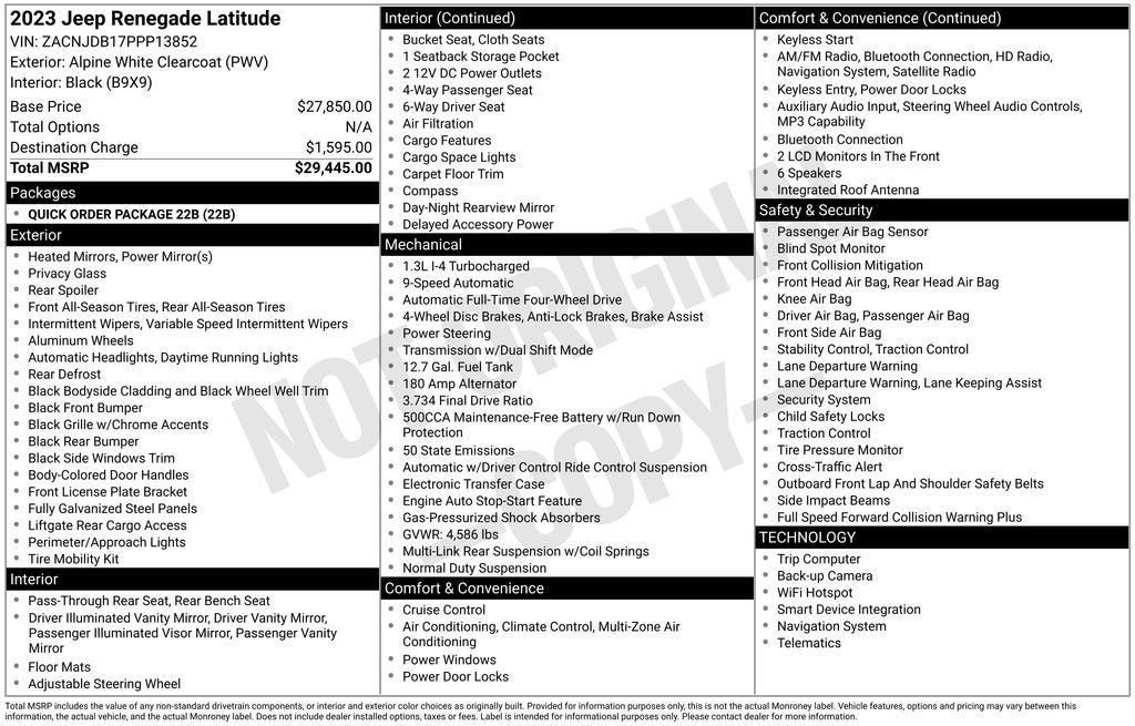jeep renegade 2023 ZACNJDB17PPP13852 image jeep renegade 2023 ZACNJDB17PPP13852 image