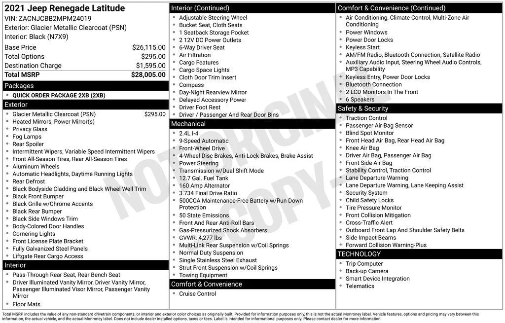jeep renegade 2021 ZACNJCBB2MPM24019 image