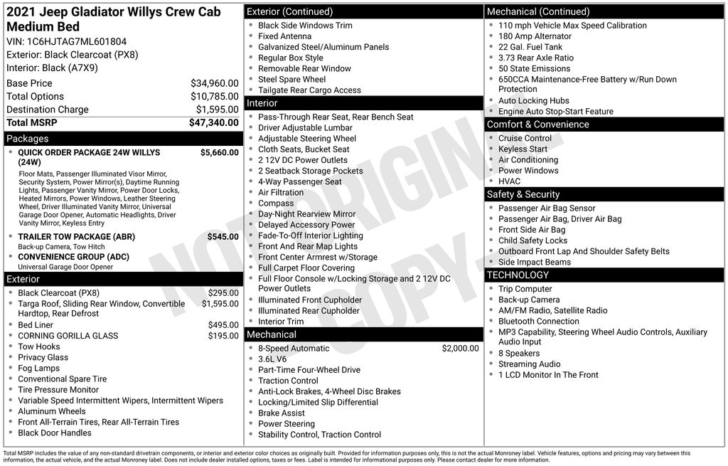 jeep gladiator 2021 1C6HJTAG7ML601804 image jeep gladiator 2021 1C6HJTAG7ML601804 image
