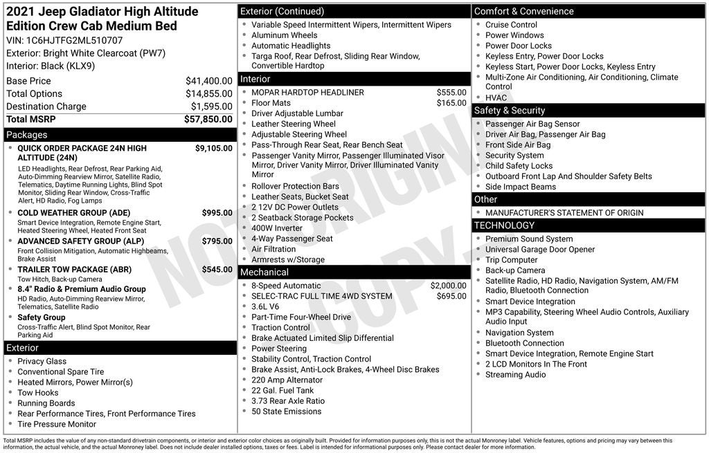 jeep gladiator 2021 1C6HJTFG2ML510707 image jeep gladiator 2021 1C6HJTFG2ML510707 image