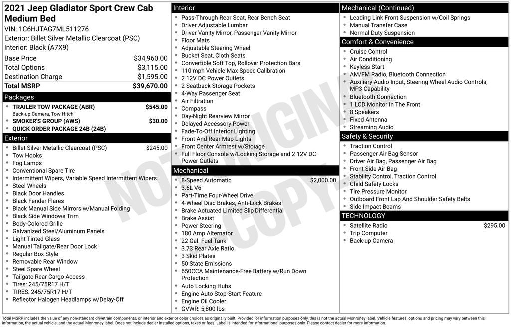 jeep gladiator 2021 1C6HJTAG7ML511276 image jeep gladiator 2021 1C6HJTAG7ML511276 image
