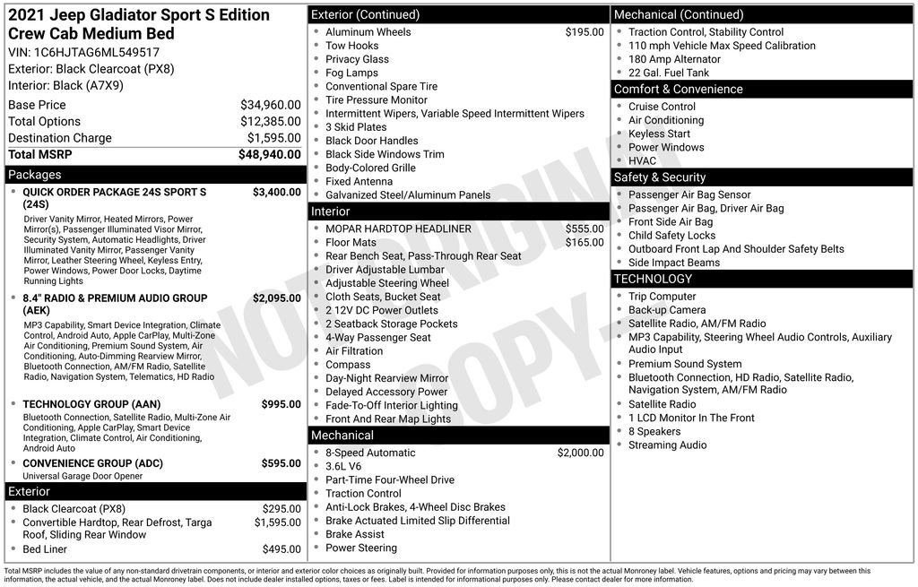 jeep gladiator 2021 1C6HJTAG6ML549517 image jeep gladiator 2021 1C6HJTAG6ML549517 image