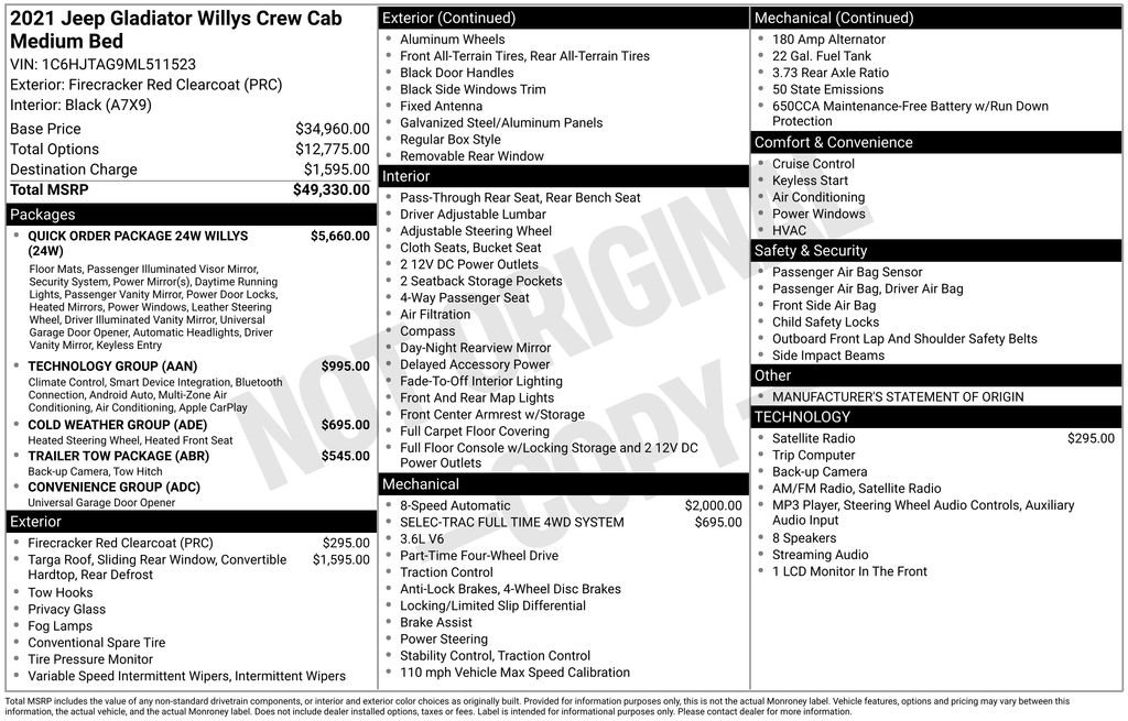 jeep gladiator 2021 1C6HJTAG9ML511523 image jeep gladiator 2021 1C6HJTAG9ML511523 image