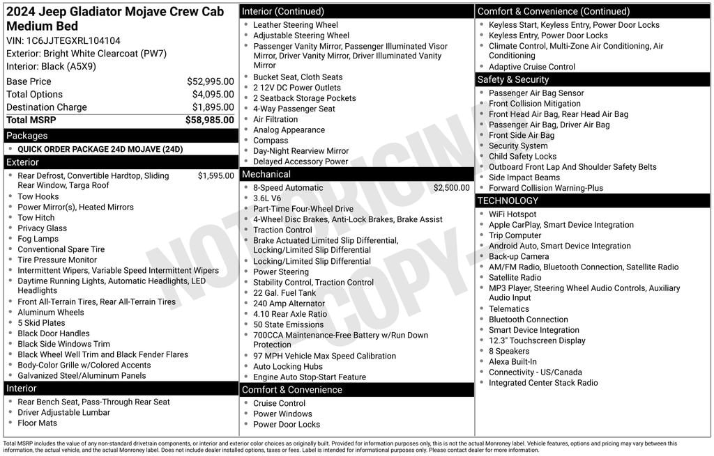 jeep gladiator 2024 1C6JJTEGXRL104104 image jeep gladiator 2024 1C6JJTEGXRL104104 image