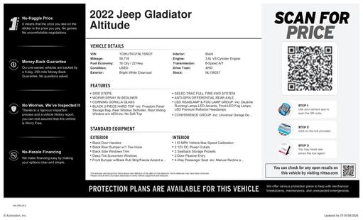jeep gladiator 2022 1C6HJTAG7NL158037 image jeep gladiator 2022 1C6HJTAG7NL158037 image
