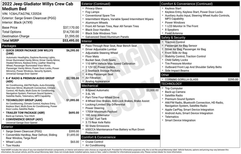 jeep gladiator 2022 1C6HJTAG7NL120534 image jeep gladiator 2022 1C6HJTAG7NL120534 image