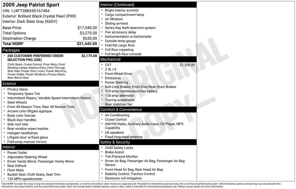 jeep patriot 2009 1J4FT28BX9D167484 image jeep patriot 2009 1J4FT28BX9D167484 image